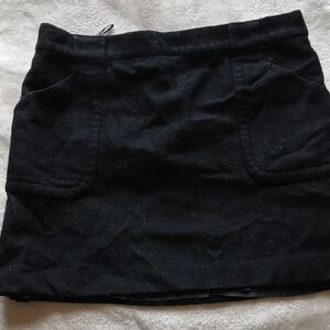 J. Crew Black Wool-Blend Skirt